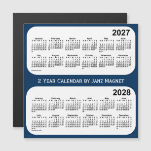 2027-2028 Police Box Blue 2 Year Calendar by Janz
