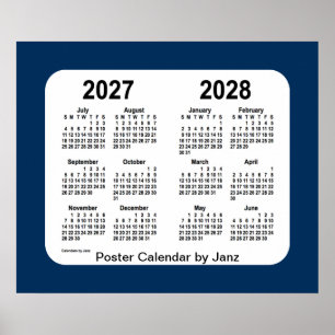 2027-2028 Police Box Blue School Calendar by Janz Poster