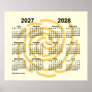 2027-2028 Sunny Days School Year Calendar by Janz Poster