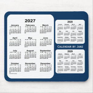 2027-2029 Police Box Blue 3 Year Calendar by Janz Mouse Mat