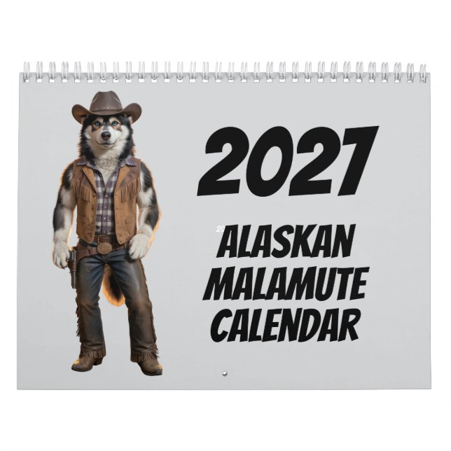2027 Alaskan Malamute Dog Calendar (Cover)