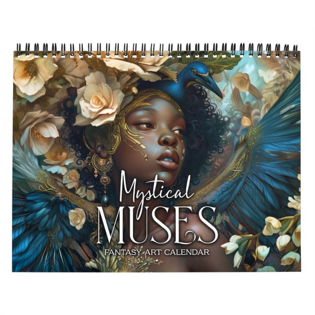 2027 Black Fantasy Art Mystical Muses Calendar (Cover)