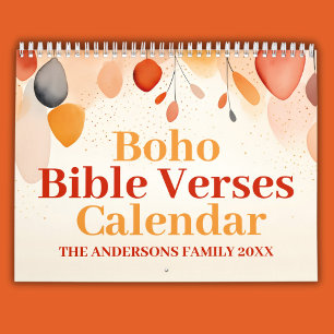 2027 Boho Christian Inspirational Bible Verses Calendar