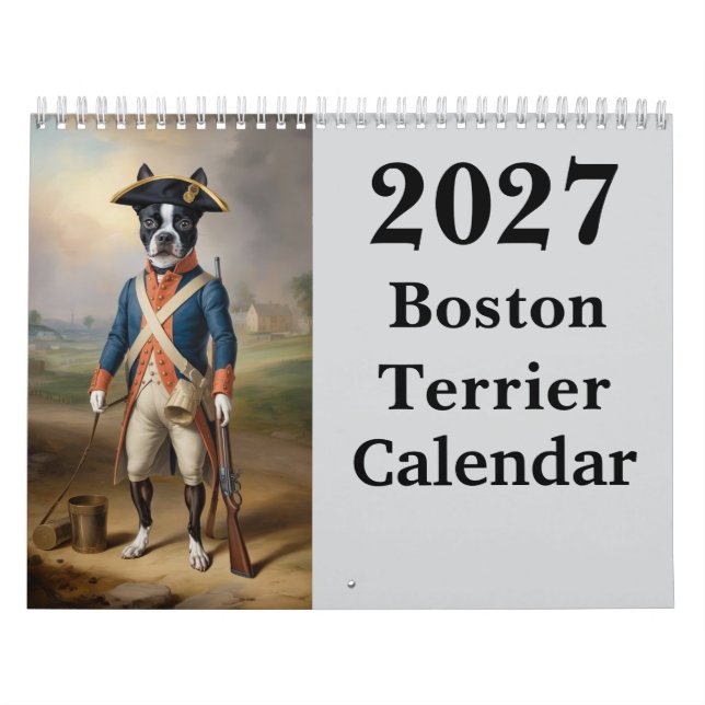 2027 Boston Terrier Dog Calendar (Cover)