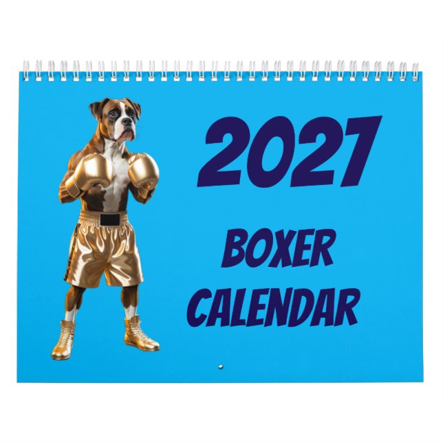 2027 Boxer Dog Calendar (Cover)