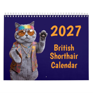 2027 British Shorthair Cat Calendar