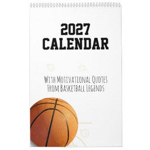2027 Calendar Basketball Inspirational Quotes