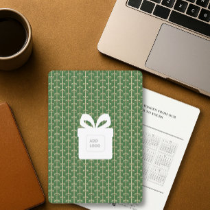 2027 Calendar Business Logo Company QR Code Green Holiday Card