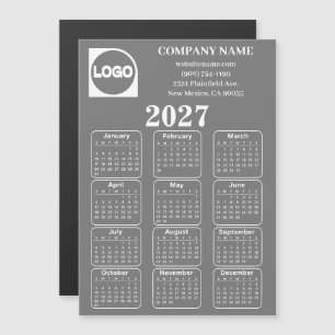 2027 Calendar Custom Company Name & Logo Magnet