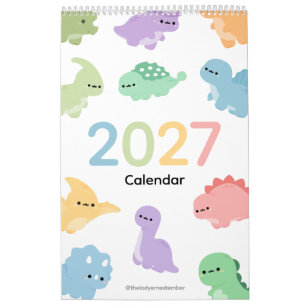2027 Calendar Dinosaur