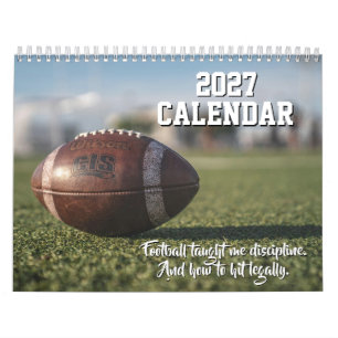 2027 Calendar Football Sport Player Fan Coach Team