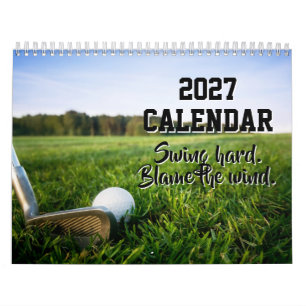 2027 Calendar Funny Golf Quotes Golfer Humour