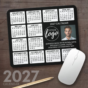 2027 Calendar - logo, photo business Mouse Mat