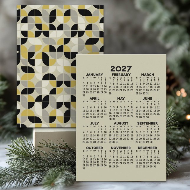 2027 Calendar - MCM Pattern on Back Programme (2027 calendar)