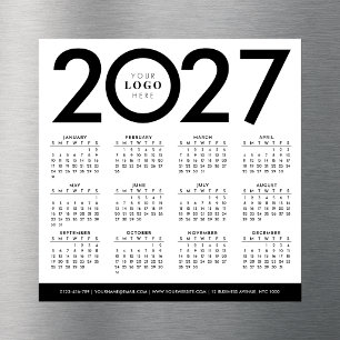 2027 Calendar Minimalist Modern Business Logo