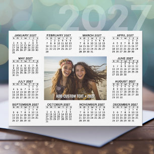2027 Calendar - Modern Photo and Text Holiday Card
