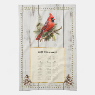2027 Calendar Towel Cardinal