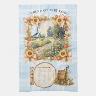 2027 Calendar Towel Down A Country Lane