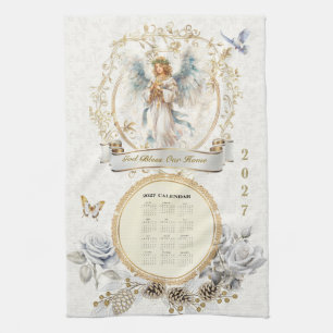 2027 Calendar Towel Guardian Angel 