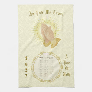 2027 Calendar Towel In God We Trust