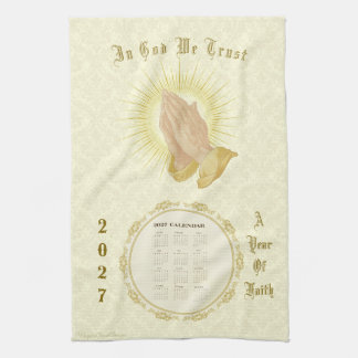 2027 Calendar Towel In God We Trust