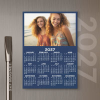 2027 Calendar with Photo Minimal Modern Magnet