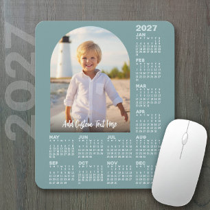 2027 Calendar with Photo - Modern Arch Mouse Mat