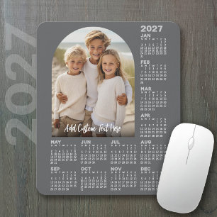 2027 Calendar with Photo - Modern Arch Mouse Mat