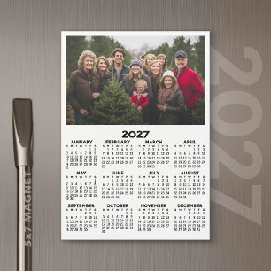 2027 Calendar with Photo Modern Minimal Magnet