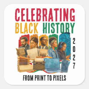 2027 CELEBRATING VOICES THRU TIME BLACK HISTORY  SQUARE STICKER