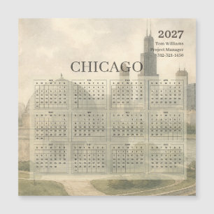 2027 Chicago Planetarium Calendar Magnet Card