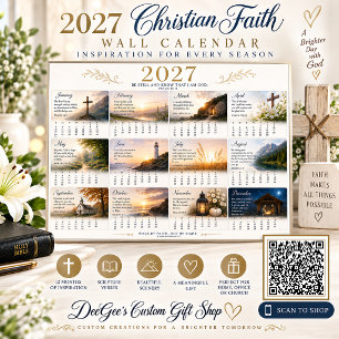 2027 Christian Faith Wall Calendar Poster