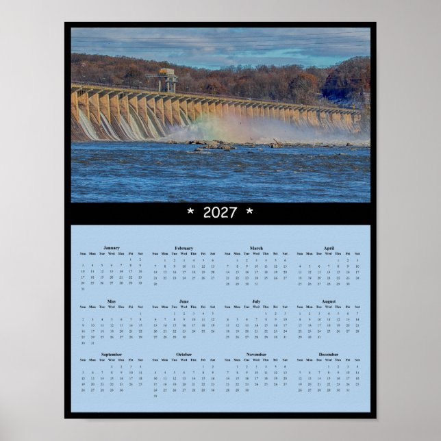 2027 Conowingo Dam Wall Calendar - Eagle Haven Poster (Front)