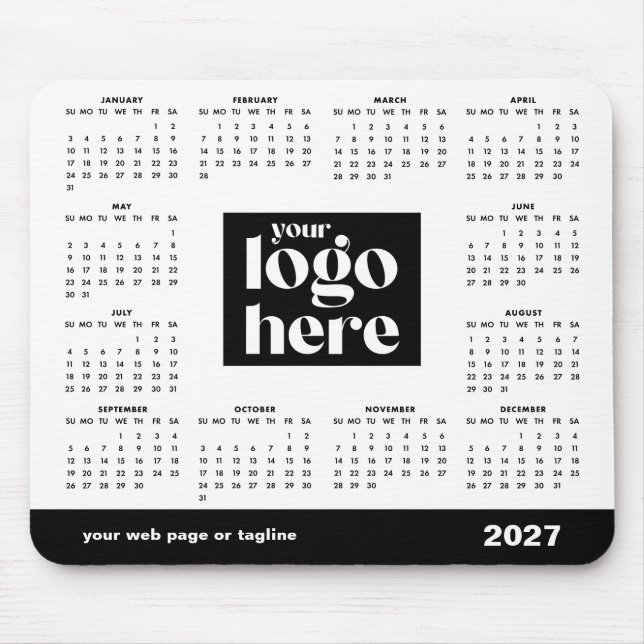 2027 Corporate Logo Calendar Mouse Mat (Front)