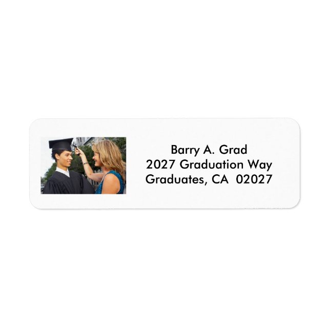 2027 Custom Graduation Invitation Return Address (Front)