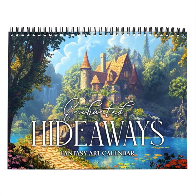 2027 Enchanted Hideaways Fantasy Art Calendar (Cover)