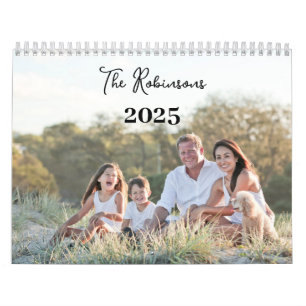 2027 Family Photo Sentimental Modern Elegant Calendar