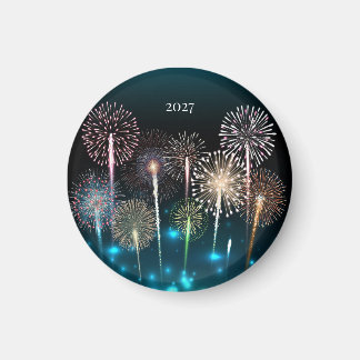2027 Fireworks, Happy New Year Magnet
