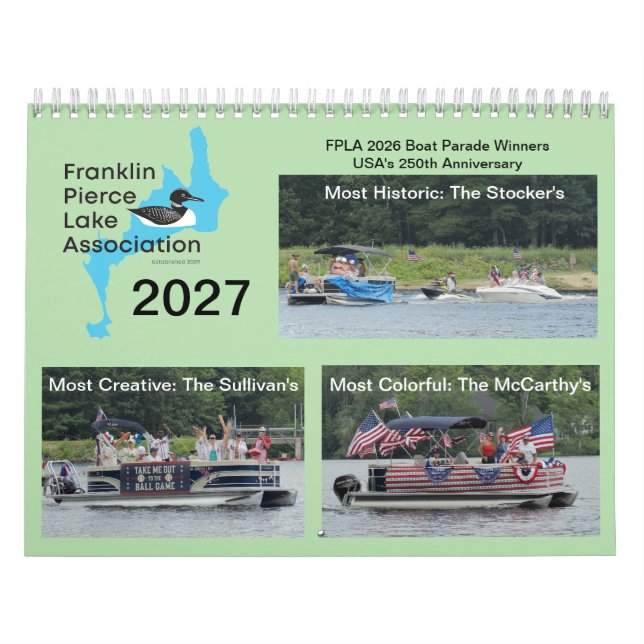 2027 Franklin Pierce Lake Calendar (Cover)
