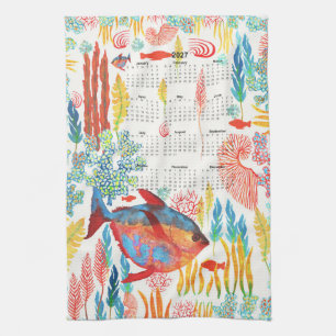 2027 full year Under the Sea Calendar towel