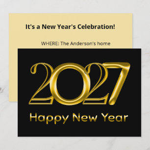 2027 Happy New Year Invitation