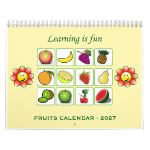 2027 - Kids Calendar (Fruits)
