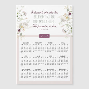 2027 Luke 1:45 Blessed is She Calendar Magnet
