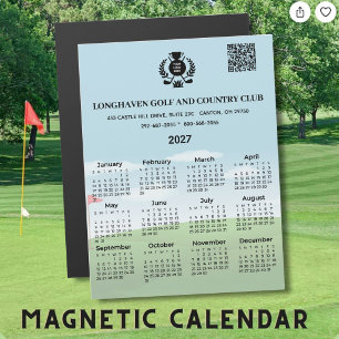 2027 Magnet Calendar Golf Club League Logo QR Code