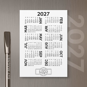 2027 Magnetic Calendar Business Logo Magnetic Card