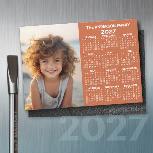 2027 Magnetic Calendar - Photo Year View Modern