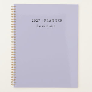 2027 Minimal Planner Soft Lavender Mist Cover