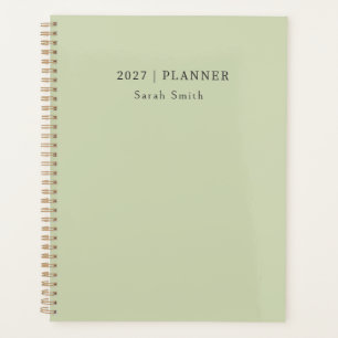 2027 Minimal Planner Soft Pistachio Sage Cover