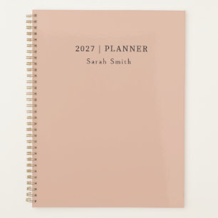 2027 Minimal Planner Warm Sand Blush Cover