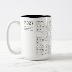 2027 Minimalist Business Corporate Desk Decor Two-Tone Coffee Mug